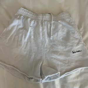 If Mini Cotton Sweat Shorts White Size Small
